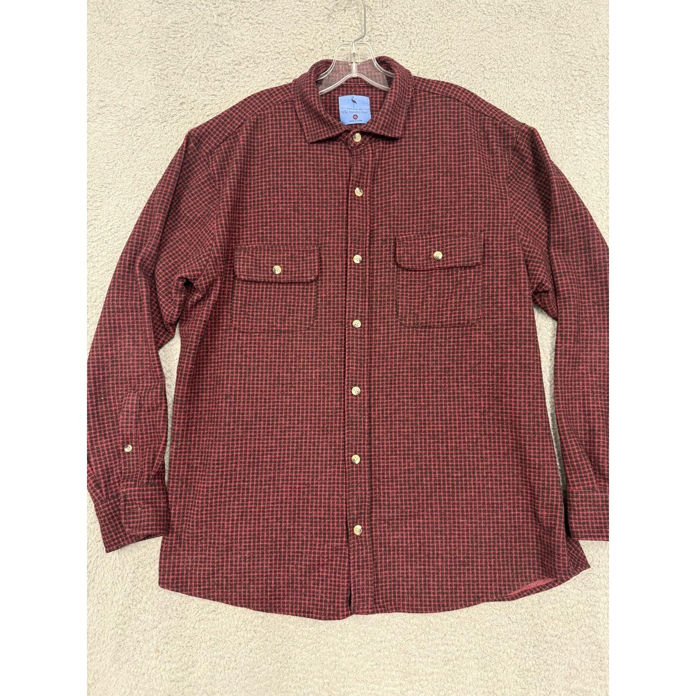 TailorByrd The Sweatertshirt Shirt Mens XL Red‎ Black Long Sleeve Casual Pocket